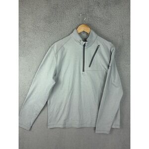 Callaway Pullover Mens Medium Gray 1/4 Zip Long Sleeve Golf Stretch Top Rugby